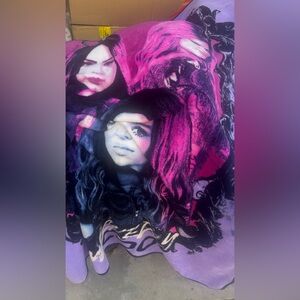 Vibrant Pink and Purple Graphic Blanket